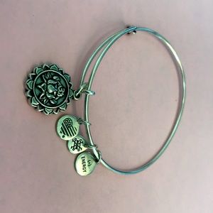 Alex and Ani silver Lotus Peace Petals bracelet